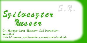 szilveszter nusser business card